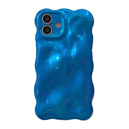 For iPhone 16 Plus Wave Bubbles TPU Phone Case(Blue) - iPhone 16 Plus Cases by buy2fix | Online Shopping UK | buy2fix