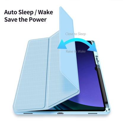 For Samsung Galaxy Tab S10 Ultra DUX DUCIS TOBY Series Antiskid Leather Tablet Case with Sleep / Wake-up Function(Blue) - Other Galaxy Tab PC by DUX DUCIS | Online Shopping UK | buy2fix