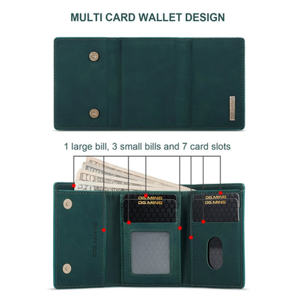 For Sony Xperia 10 VI DG.MING M1 Series 3-Fold Multi Card Wallet + Magnetic Phone Case(Green) - Sony Cases by DG.MING | Online Shopping UK | buy2fix