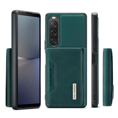 For Sony Xperia 10 V DG.MING M2 Series 3-Fold Multi Card Bag + Magnetic Phone Case(Green) - Sony Cases by DG.MING | Online Shopping UK | buy2fix