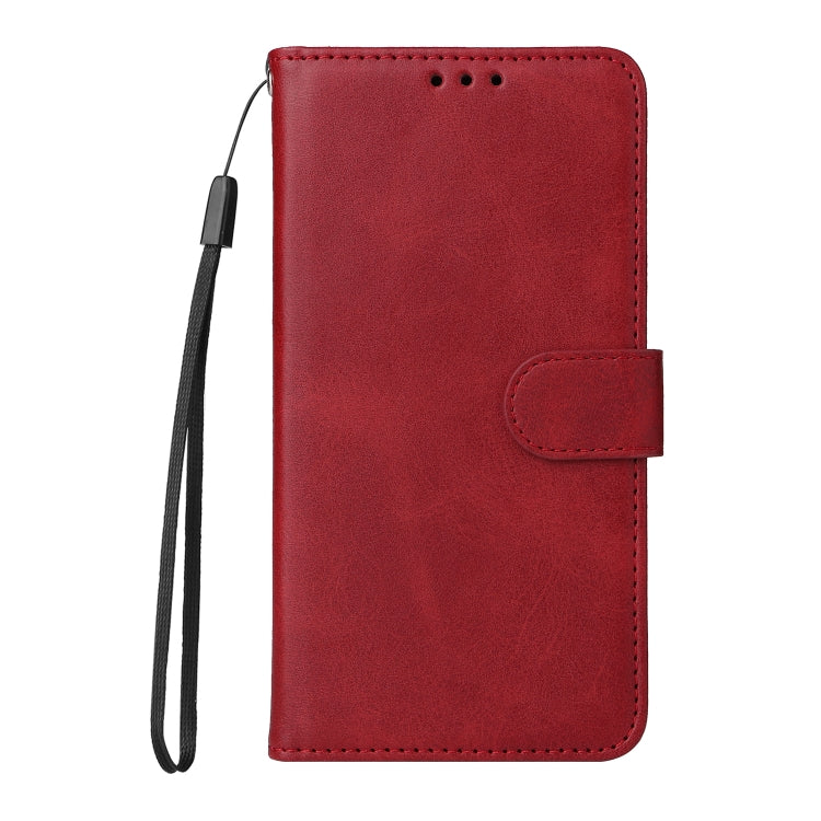 For Samsung Galaxy S24 Ultra Classic Calf Texture Flip Leather Phone Case(Red) - Galaxy S24 Ultra 5G Cases by buy2fix | Online Shopping UK | buy2fix