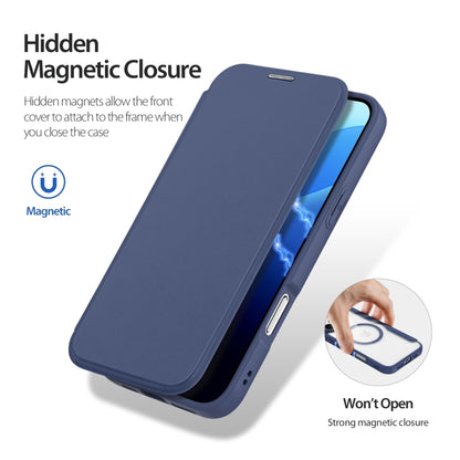 For iPhone 16 Pro DUX DUCIS Skin X Pro Series Magsafe PC + TPU Phone Leather Case(Blue) - iPhone 16 Pro Cases by DUX DUCIS | Online Shopping UK | buy2fix