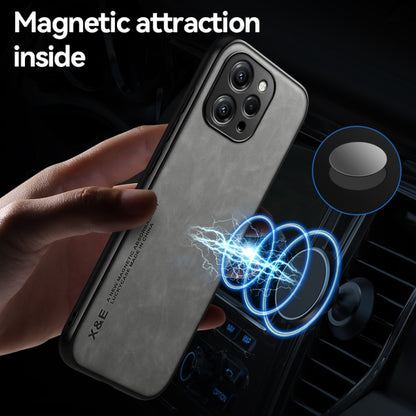 For Xiaomi Redmi Note 13 Pro 5G Skin Feel Magnetic Leather Back Phone Case(Light Grey) - Note 13 Pro Cases by buy2fix | Online Shopping UK | buy2fix