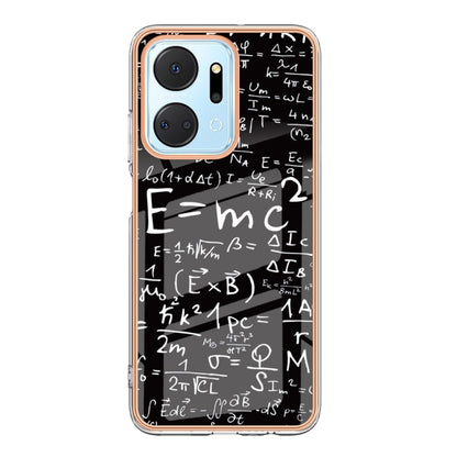 For Honor X7a Electroplating Marble Dual-side IMD Phone Case(Equation) - Honor Cases by buy2fix | Online Shopping UK | buy2fix