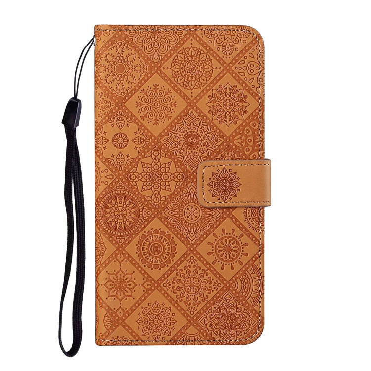 For iPhone 16 Pro Max Ethnic Style Embossed Pattern Leather Phone Case(Brown) - iPhone 16 Pro Max Cases by buy2fix | Online Shopping UK | buy2fix