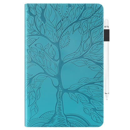 For Samsung Galaxy Tab S8 / S7 Life Tree Series Horizontal Flip Leather Tablet Case(Lake Blue) - Galaxy Tab S8 Cases by buy2fix | Online Shopping UK | buy2fix