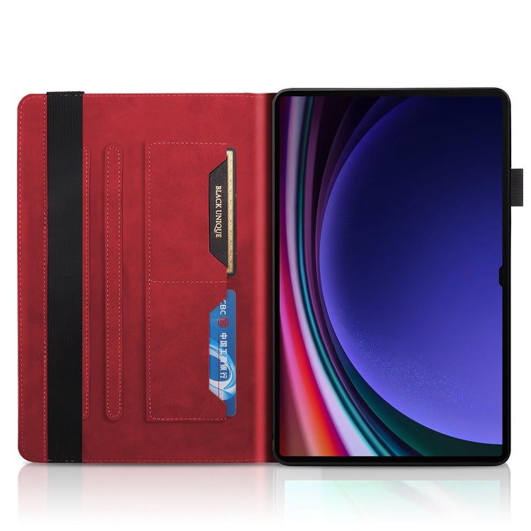 For Samsung Galaxy Tab S9 Ultra Life Tree Series Horizontal Flip Leather Tablet Case(Red) - Galaxy Tab S9 Ultra Cases by buy2fix | Online Shopping UK | buy2fix