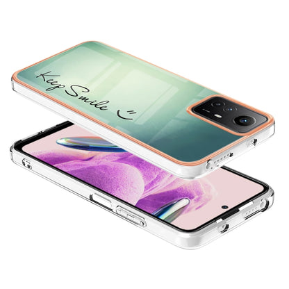 Xiaomi Redmi Note 12S 4G Electroplating Marble Dual-side IMD Phone Case(Smile) - Xiaomi Cases by buy2fix | Online Shopping UK | buy2fix