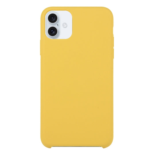 For iPhone 16 Plus Solid Silicone Phone Case(Yellow) - iPhone 16 Plus Cases by buy2fix | Online Shopping UK | buy2fix