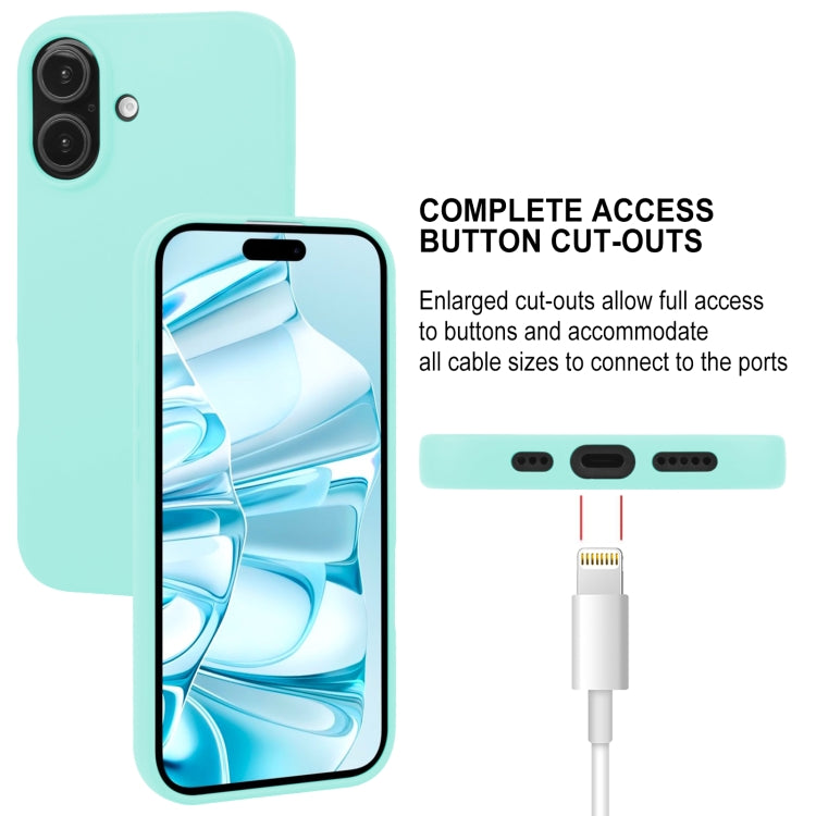 For iPhone 16 Plus GOOSPERY SOFT FEELING Liquid TPU Soft Phone Case(Mint Green) - iPhone 16 Plus Cases by GOOSPERY | Online Shopping UK | buy2fix