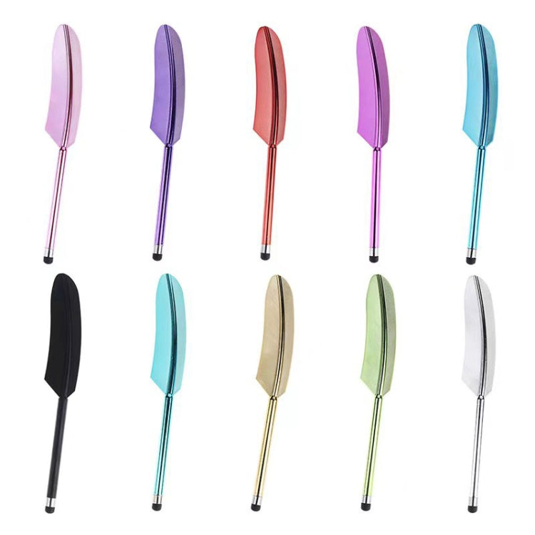 Electroplated Feather Stylus Pen(Silver) - Stylus Pen by buy2fix | Online Shopping UK | buy2fix