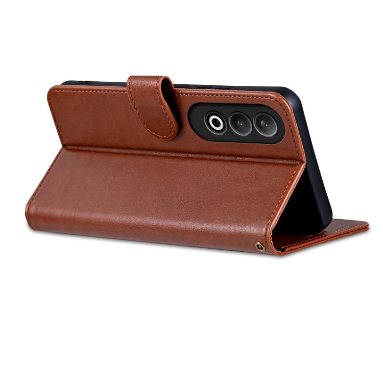 For OPPO K12 AZNS Sheepskin Texture Flip Leather Phone Case(Brown) - OPPO Cases by AZNS | Online Shopping UK | buy2fix