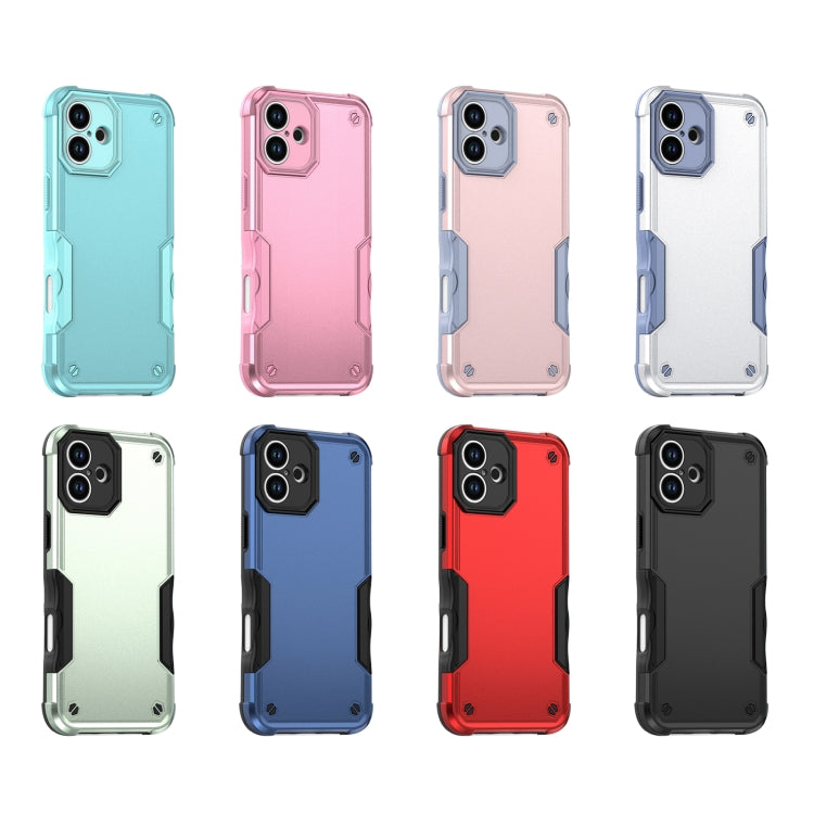 For iPhone 16 Plus Non-slip Shockproof Armor Phone Case(Mint Green) - iPhone 16 Plus Cases by buy2fix | Online Shopping UK | buy2fix