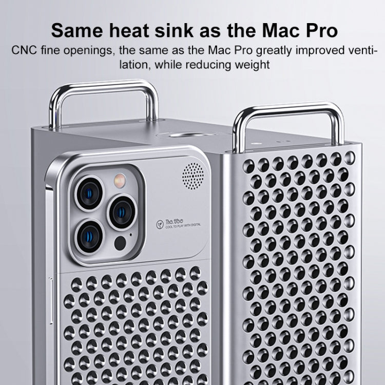 For iPhone 13 Pro Aromatherapy Aluminum Alloy Cooling Phone Case(Grey) - iPhone 13 Pro Cases by buy2fix | Online Shopping UK | buy2fix