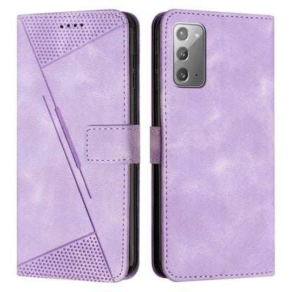 For Samsung Galaxy Note20 Dream Triangle Leather Phone Case with Long Lanyard(Purple) - Galaxy Note20 Cases by buy2fix | Online Shopping UK | buy2fix