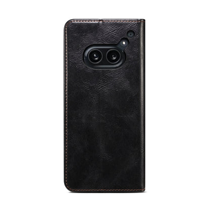 For Nothing Phone 2A Oil Wax Crazy Horse Texture Leather Phone Case(Black) - More Brand by buy2fix | Online Shopping UK | buy2fix