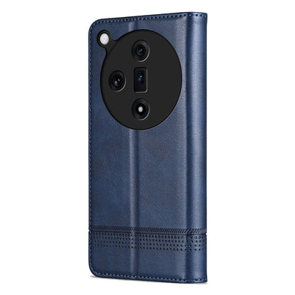 For OPPO Find X7 AZNS Magnetic Calf Texture Flip Leather Phone Case(Dark Blue) - OPPO Cases by AZNS | Online Shopping UK | buy2fix