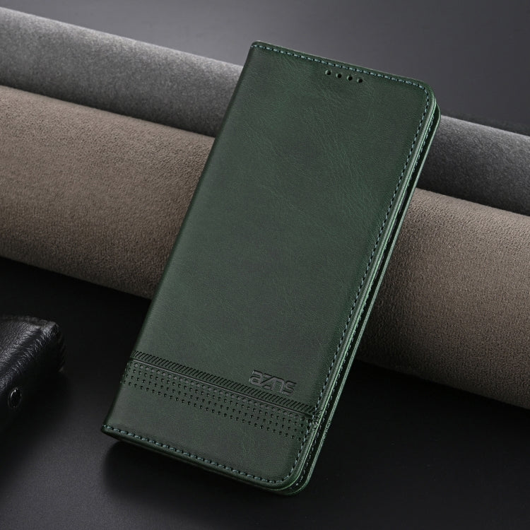 For OPPO Find X7 AZNS Magnetic Calf Texture Flip Leather Phone Case(Dark Green) - Find X7 Cases by AZNS | Online Shopping UK | buy2fix