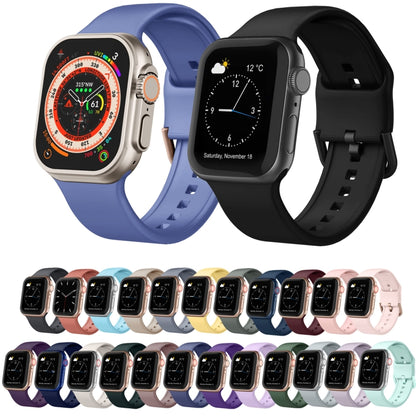 For Apple Watch Series 8 41mm Pin Buckle Silicone Watch Band(Midnight Blue) - Watch Bands by buy2fix | Online Shopping UK | buy2fix