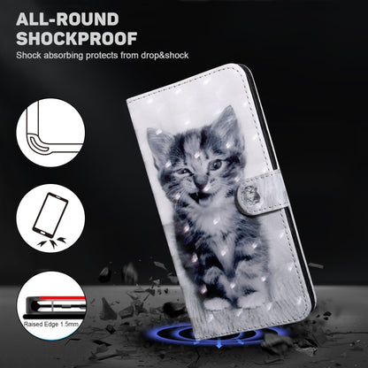 For iPhone 16 Pro 3D Painted Leather Phone Case(Smile Cat) - iPhone 16 Pro Cases by buy2fix | Online Shopping UK | buy2fix