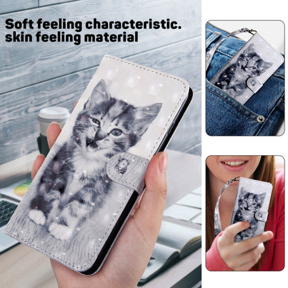 For iPhone 16 Plus 3D Painted Leather Phone Case(Smile Cat) - iPhone 16 Plus Cases by buy2fix | Online Shopping UK | buy2fix