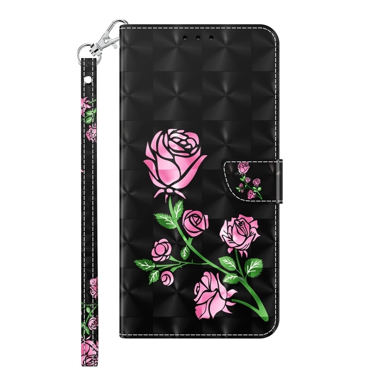 For Samsung Galaxy S24+ 5G 3D Painted Leather Phone Case(Rose) - Galaxy S24+ 5G Cases by buy2fix | Online Shopping UK | buy2fix