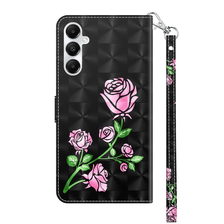 For Samsung Galaxy A35 5G 3D Painted Leather Phone Case(Rose) - Galaxy Phone Cases by buy2fix | Online Shopping UK | buy2fix