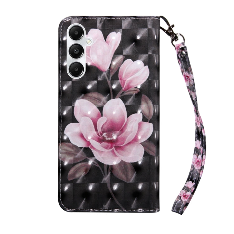 For Samsung Galaxy A35 5G 3D Painted Leather Phone Case(Pink Flower) - Galaxy Phone Cases by buy2fix | Online Shopping UK | buy2fix