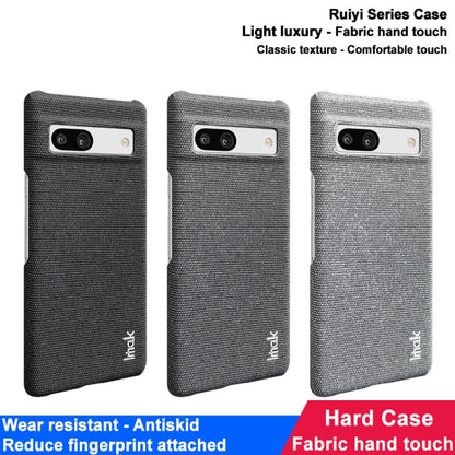 For Google Pixel 8 imak Ruiyi Series Cloth Texture PU + PC Phone Case(Light Grey) - Google Cases by imak | Online Shopping UK | buy2fix