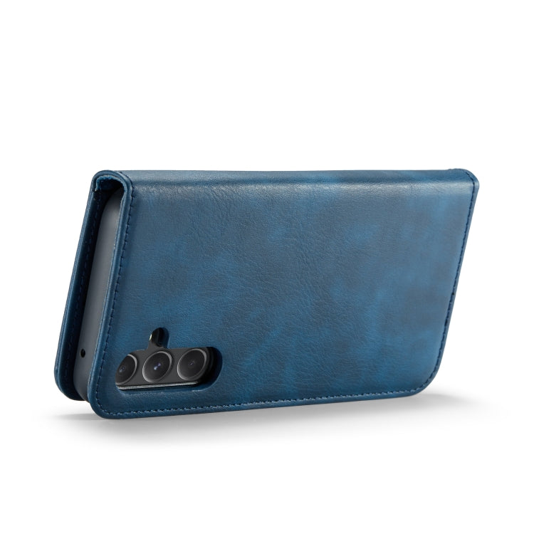 For Samsung Galaxy A55 5G DG.MING Crazy Horse Texture Detachable Magnetic Leather Case(Blue) - Galaxy Phone Cases by DG.MING | Online Shopping UK | buy2fix