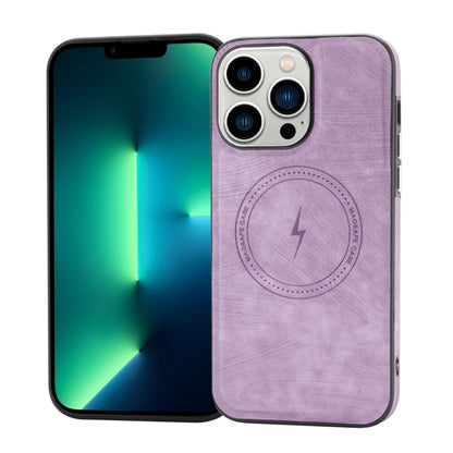 For iPhone 13 Pro Side PU Hybrid TPU Magsafe Phone Case(Light Purple) - iPhone 13 Pro Cases by buy2fix | Online Shopping UK | buy2fix