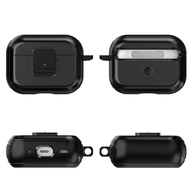 For AirPods 2 / 1 TPU + PC Wireless Earphones Case with Magnetic Switch(Black) - For AirPods 1/2 by buy2fix | Online Shopping UK | buy2fix