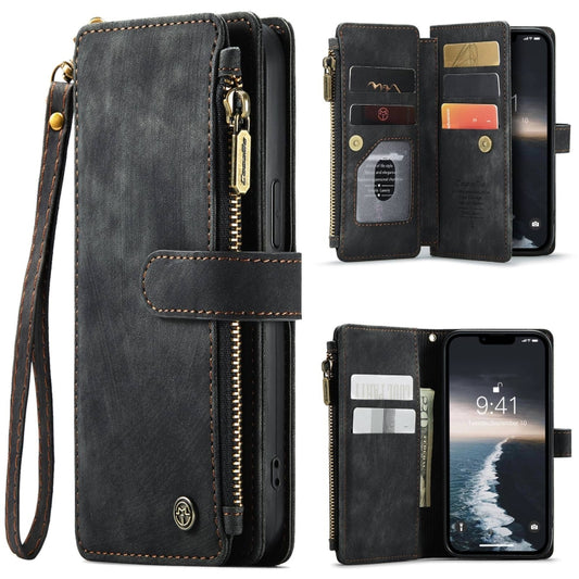 For iPhone 15 CaseMe C30 Multifunctional Leather Phone Case(Black) - iPhone 15 Cases by CaseMe | Online Shopping UK | buy2fix