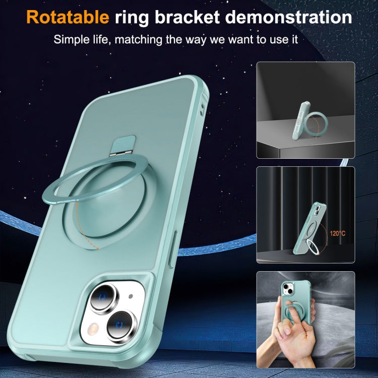 For iPhone 15 Plus MagSafe Magnetic Holder Phone Case(Lake Blue) - iPhone 15 Plus Cases by buy2fix | Online Shopping UK | buy2fix