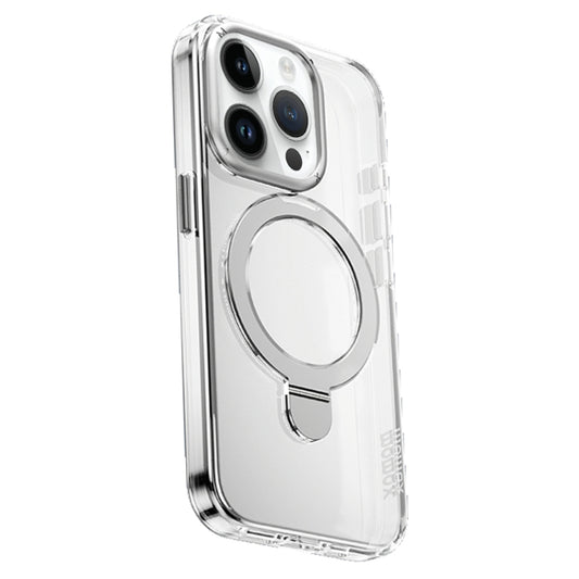 For iPhone 15 Pro Max MOMAX Magsafe Metal Holder Clear Phone Case(Transparent) - iPhone 15 Pro Max Cases by MOMAX | Online Shopping UK | buy2fix