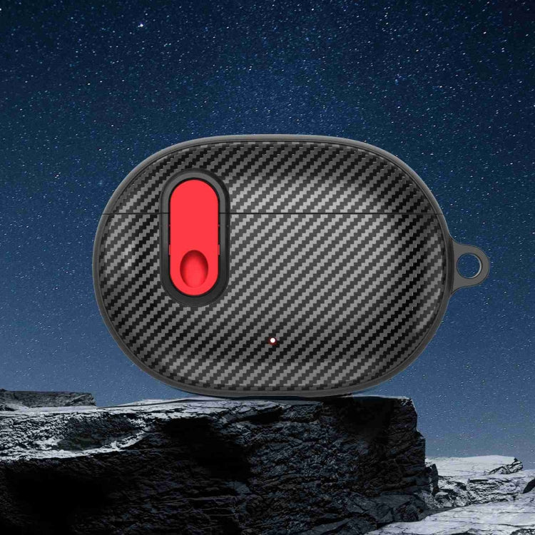 For Beats Studio Buds Switch Carbon Fiber Wireless Earphones Protective Case(Black Red) - Other Case by buy2fix | Online Shopping UK | buy2fix