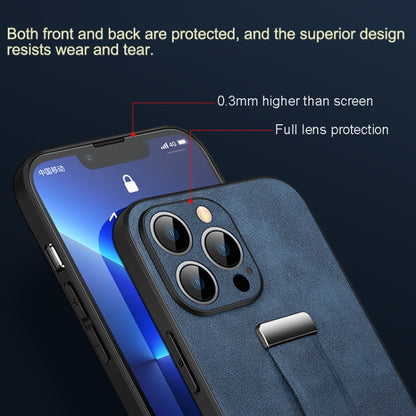 For iPhone 16 Pro Max SULADA Tide Cool Series PC + Leather Texture Skin Feel Phone Case(Blue) - iPhone 16 Pro Max Cases by SULADA | Online Shopping UK | buy2fix