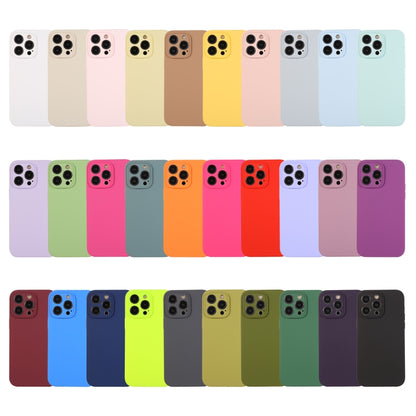 For iPhone 14 Pro Pure Color Liquid Silicone Fine Pore Phone Case(Antique White) - iPhone 14 Pro Cases by buy2fix | Online Shopping UK | buy2fix