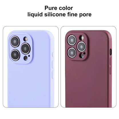 For iPhone 15 Pure Color Liquid Silicone Fine Pore Phone Case(Sand Pink) - iPhone 15 Cases by buy2fix | Online Shopping UK | buy2fix