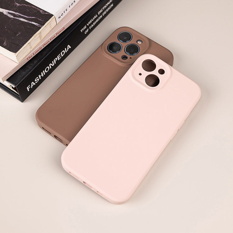 For iPhone 15 Plus Pure Color Liquid Silicone Fine Pore Phone Case(Grey Blue) - iPhone 15 Plus Cases by buy2fix | Online Shopping UK | buy2fix