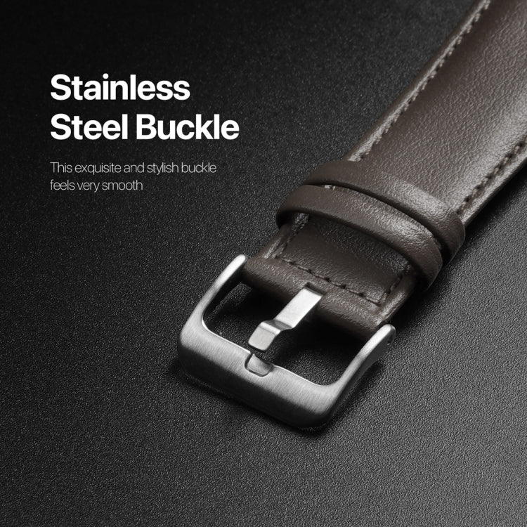 For Apple Watch 2 38mm DUX DUCIS YS Series Genuine Leather Watch Band(Grey) - Watch Bands by DUX DUCIS | Online Shopping UK | buy2fix