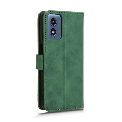 For Motorola Moto G Paly 4G 2024 Skin Feel Magnetic Flip Leather Phone Case(Green) - Motorola Cases by buy2fix | Online Shopping UK | buy2fix