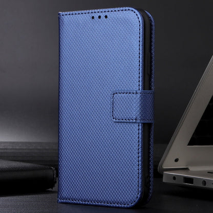 For iPhone 16 Pro Diamond Texture Leather Phone Case(Blue) - iPhone 16 Pro Cases by buy2fix | Online Shopping UK | buy2fix