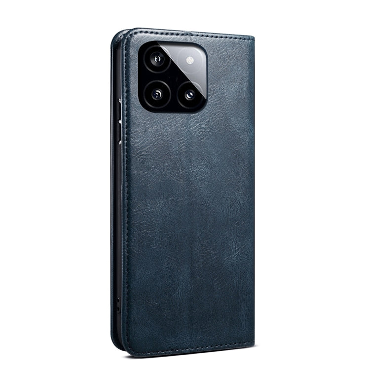 For Xiaomi Redmi K70/K70 Pro Oil Wax Crazy Horse Texture Leather Phone Case(Blue) - K70 Pro Cases by buy2fix | Online Shopping UK | buy2fix