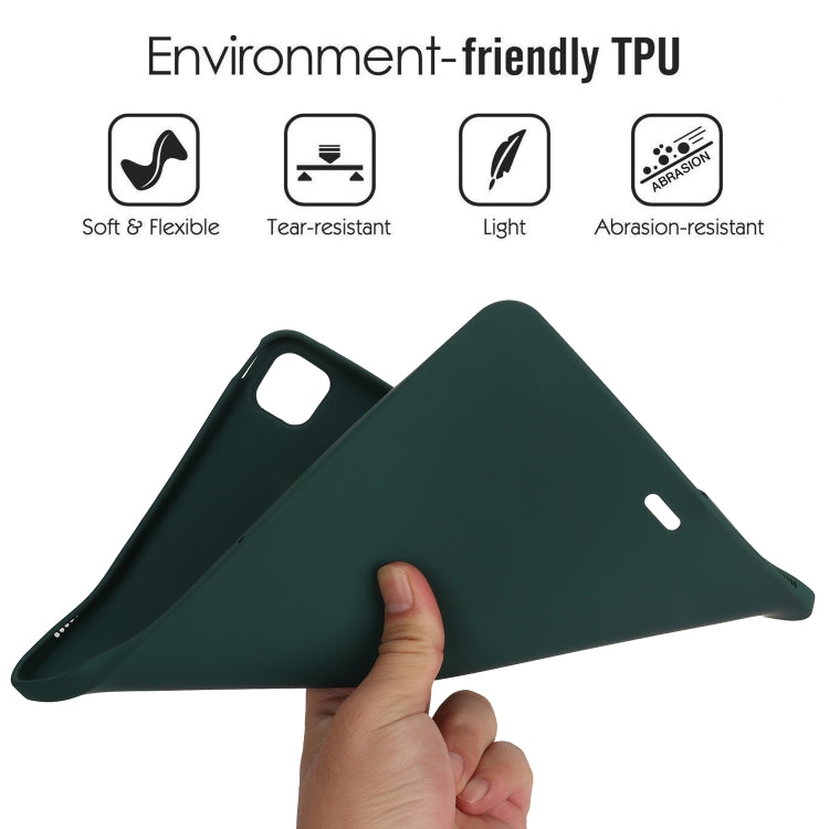 For iPad Air 11 2024 Oil Spray Skin-friendly TPU Tablet Case(Deep Green) - iPad Air 11 2024 Cases by buy2fix | Online Shopping UK | buy2fix