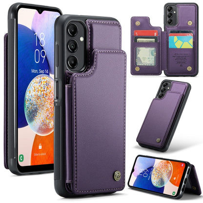 For Samsung Galaxy A14 CaseMe C22 Card Slots Holder RFID Anti-theft Phone Case(Purple) - Galaxy Phone Cases by CaseMe | Online Shopping UK | buy2fix