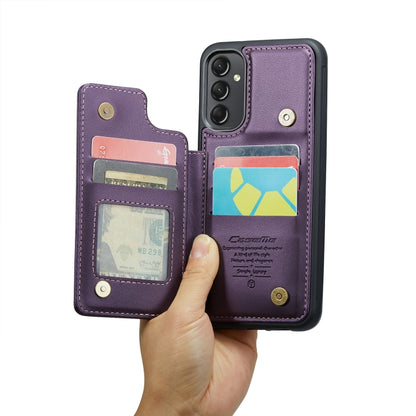 For Samsung Galaxy A24 4G CaseMe C22 Card Slots Holder RFID Anti-theft Phone Case(Purple) - Galaxy Phone Cases by CaseMe | Online Shopping UK | buy2fix