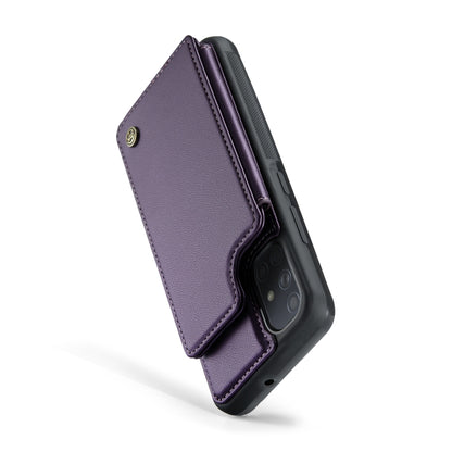 For Samsung Galaxy A51 4G CaseMe C22 Card Slots Holder RFID Anti-theft Phone Case(Purple) - Galaxy Phone Cases by CaseMe | Online Shopping UK | buy2fix