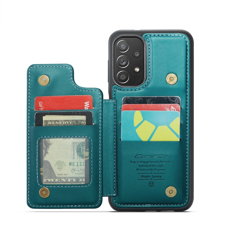 For Samsung Galaxy A52 4G/5G/A52s 5G CaseMe C22 Card Slots Holder RFID Anti-theft Phone Case(Blue Green) - Galaxy Phone Cases by CaseMe | Online Shopping UK | buy2fix