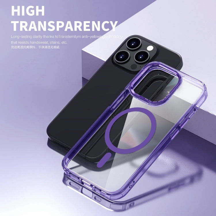 For iPhone 14 Pro Ice Color Magnetic Series PC + Acrylic Magsafe Phone Case(Transparent) - iPhone 14 Pro Cases by buy2fix | Online Shopping UK | buy2fix